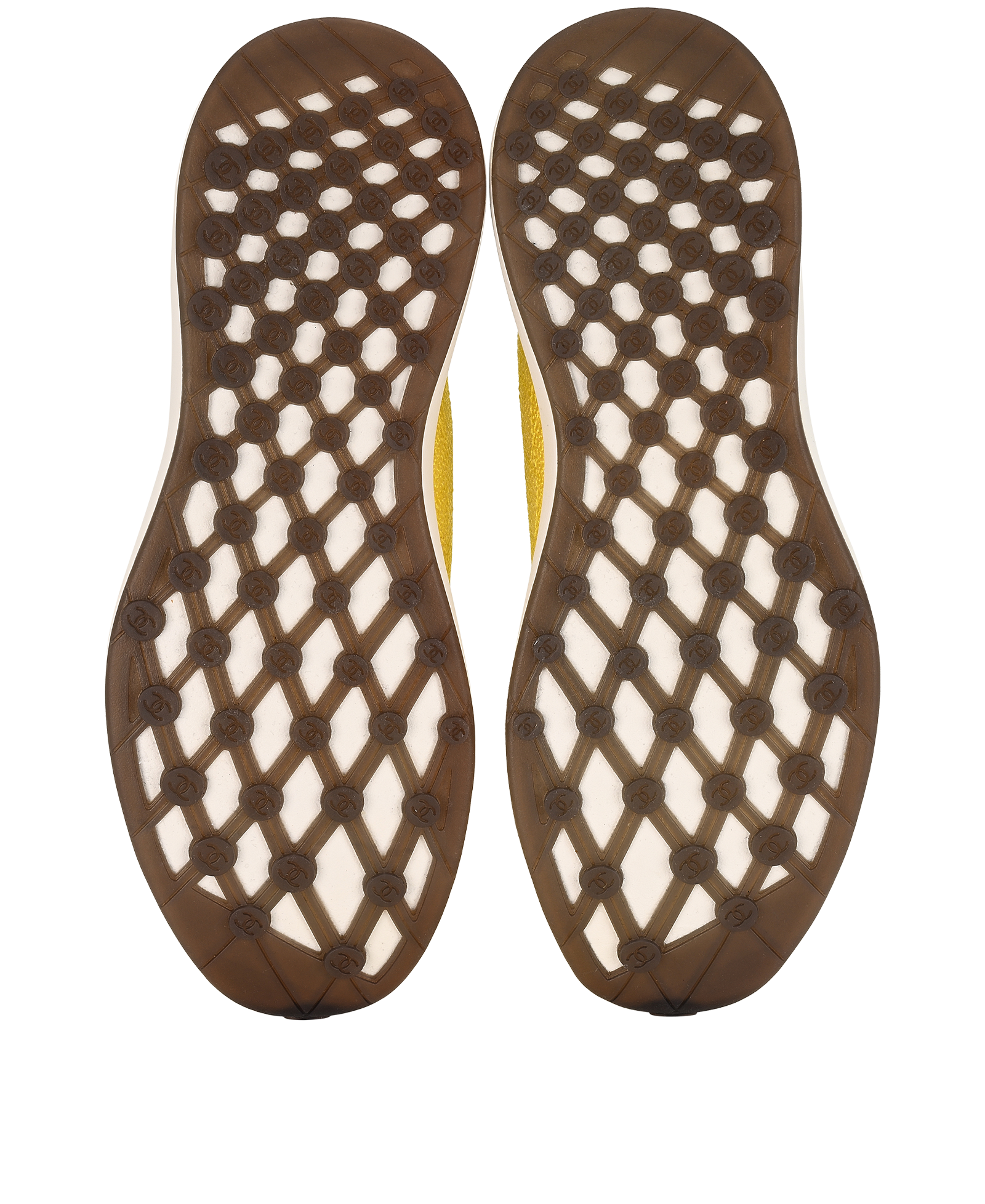 Chanel Trainers, &pound;395, Shoes, Yellow, Fabric, Top view