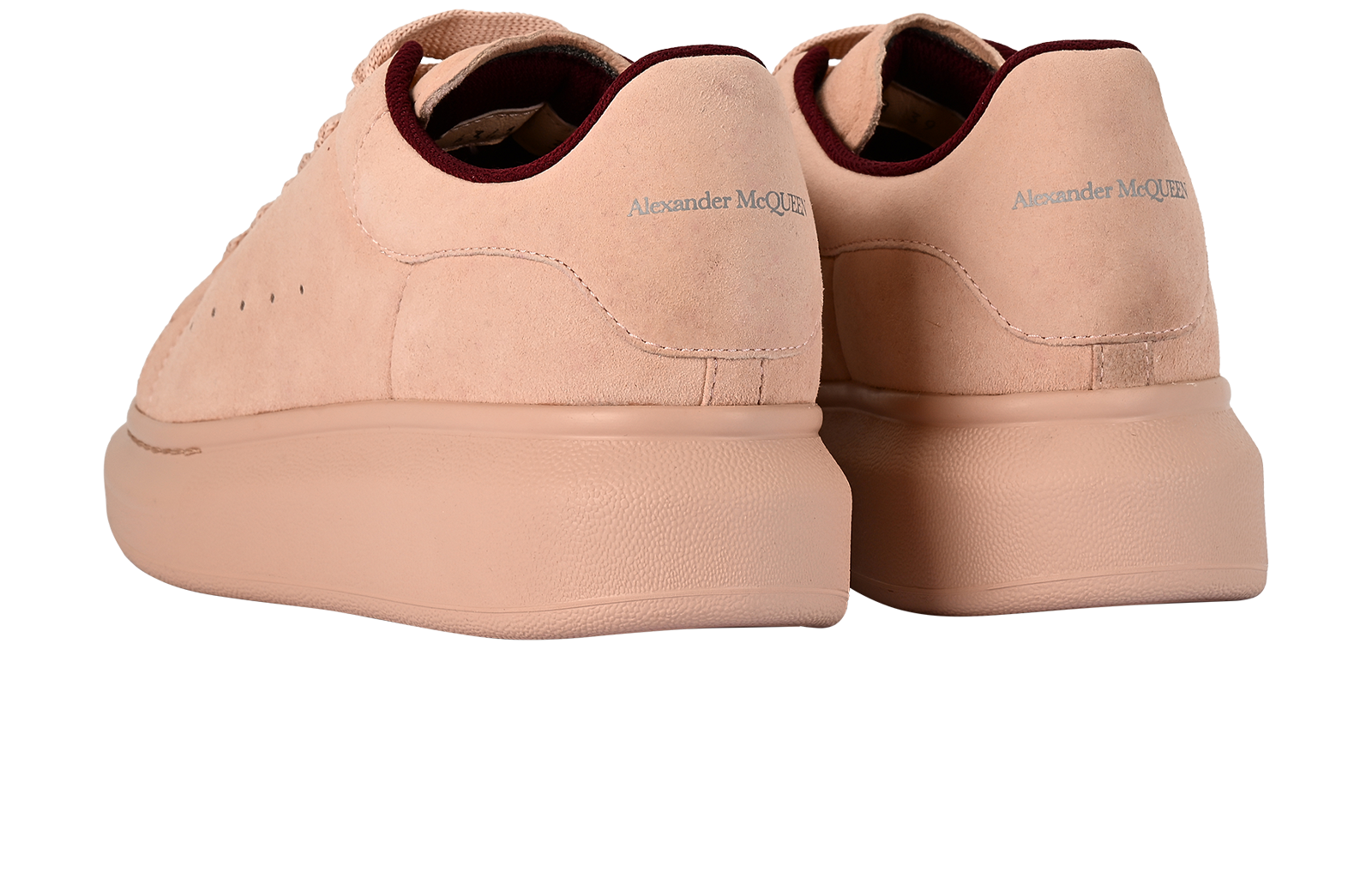 Alexander McQueen Oversized Trainers, &pound;190, Shoes, Pink, Suede, Back view