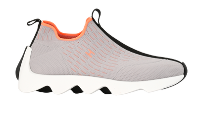 Hermes Eclair Sneakers, &pound;395, Shoes, Grey, Fabric, Front view
