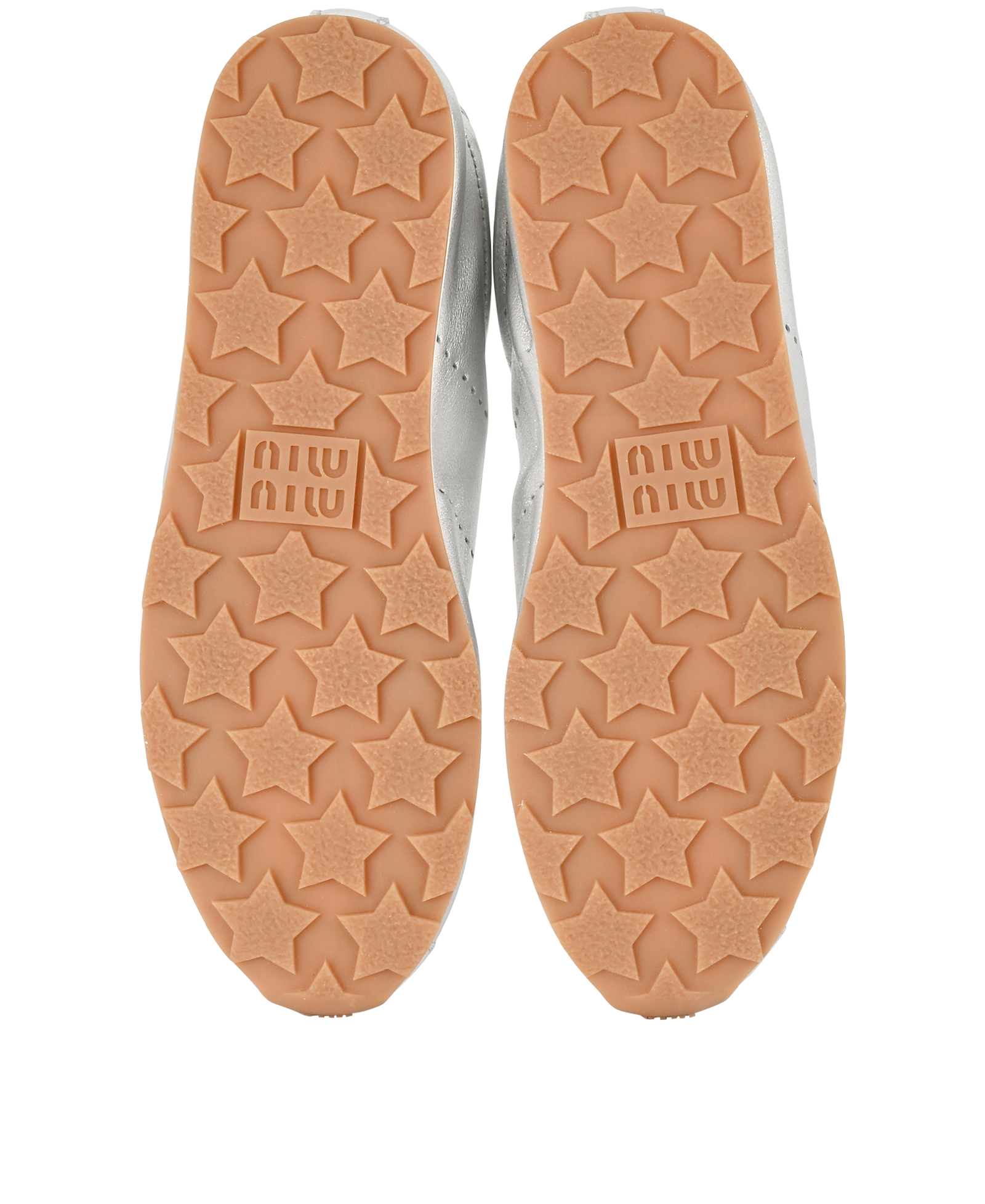 Miu Miu Low Top Trainers, &pound;350, Shoes, Silver, Leather, Top view