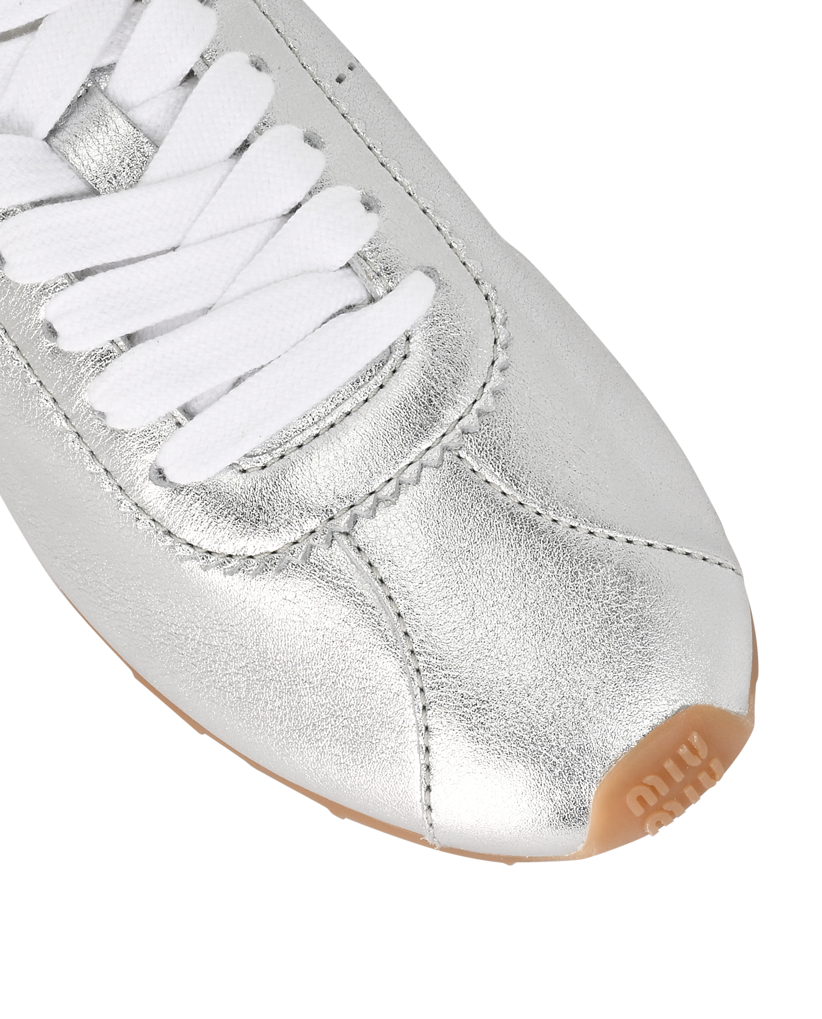 Miu Miu Low Top Trainers, &pound;350, Shoes, Silver, Leather, Other view