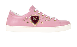Dolce & Gabbana Sacred Heart Print Trainers, Leather, Pink, UK4.5, 2*