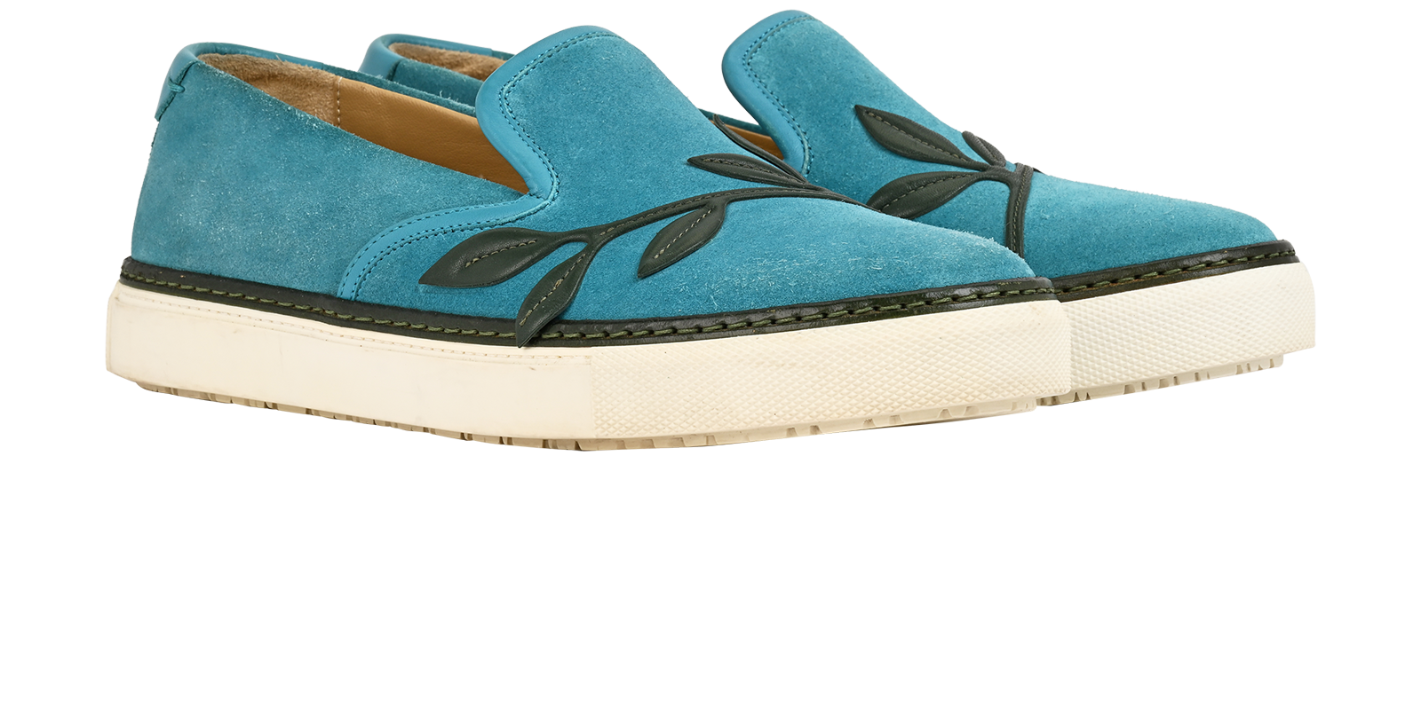 Hermes Slip On Trainers, &pound;180, Shoes, Blue, Suede, Side view