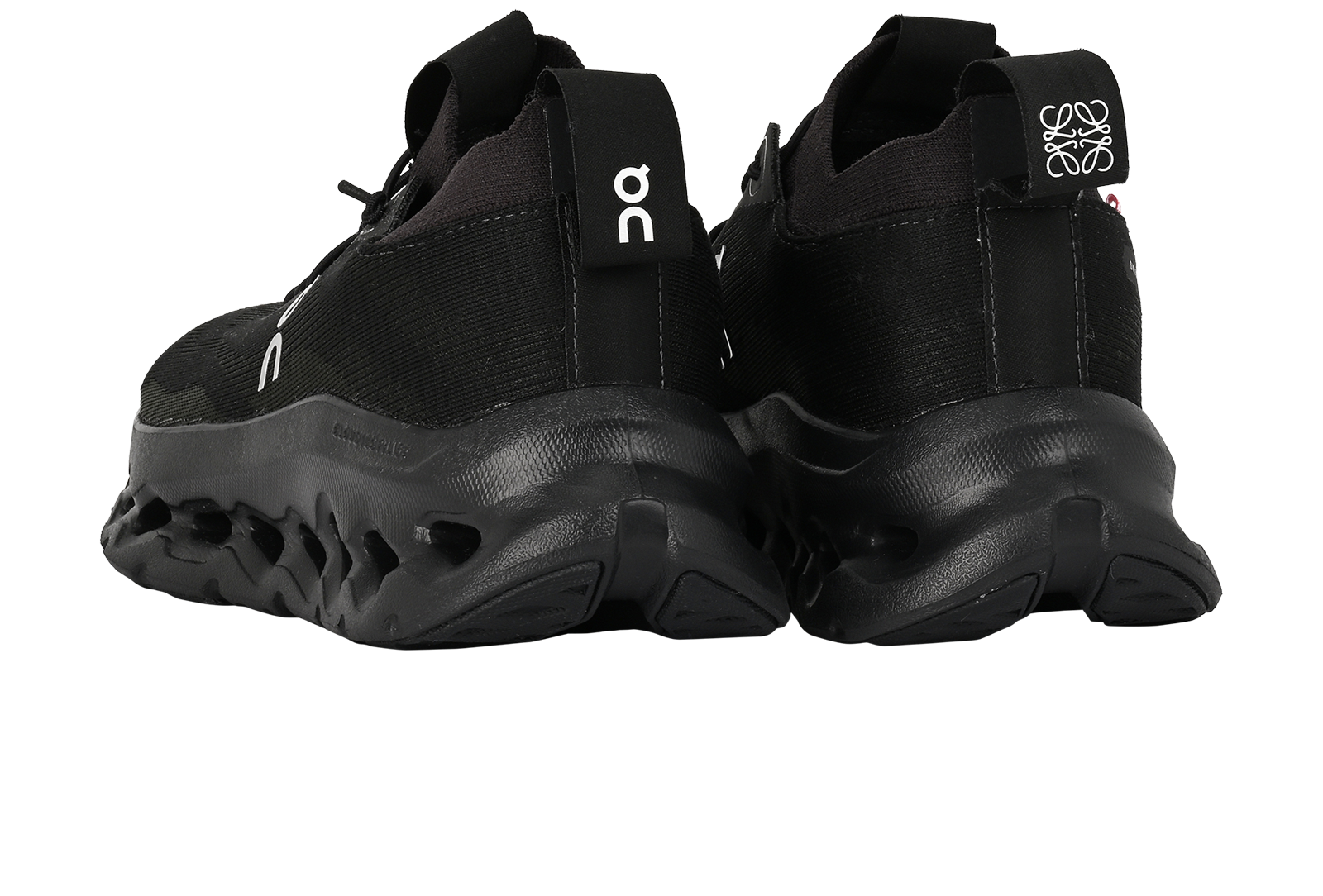 Loewe X On Cloudtilt Trainers, &pound;295, Shoes, Black, Fabric, Back view