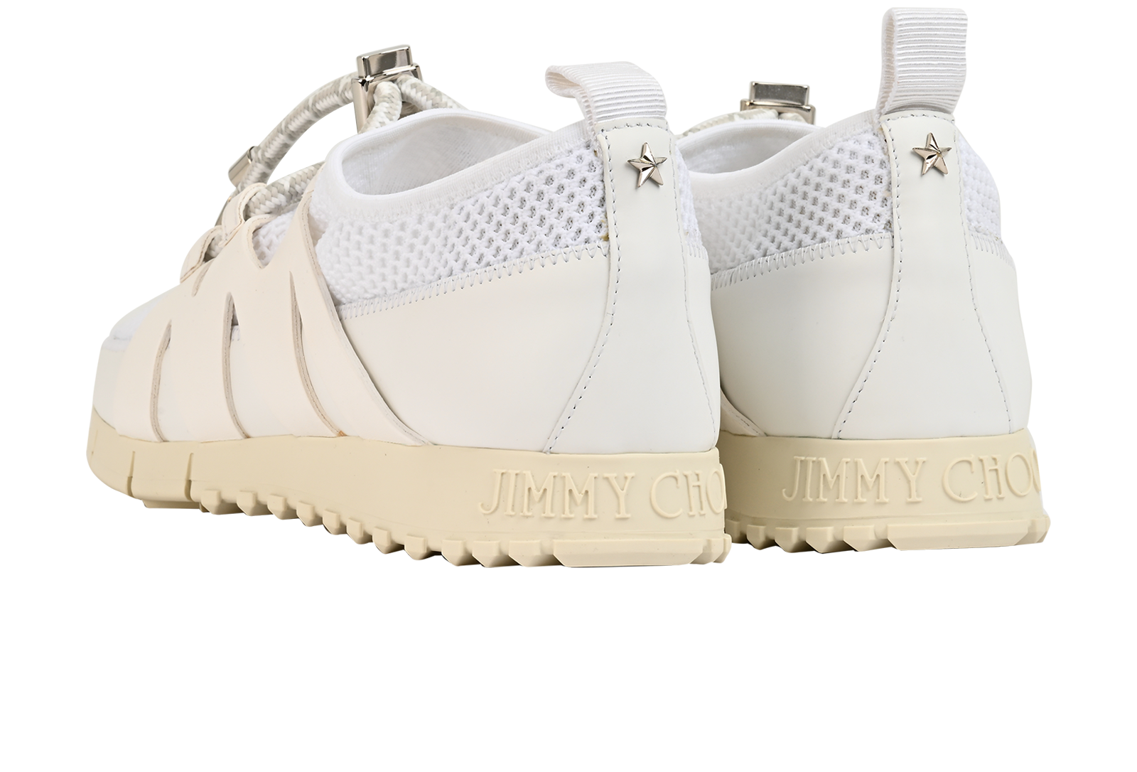 Jimmy Choo Nija Trainers, &pound;170, Shoes, White, Mesh, Back view