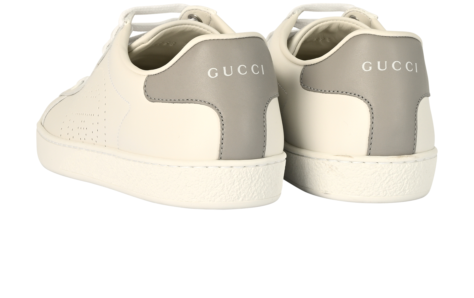 Gucci Ace Trainers, &pound;250, Shoes, White, Leather, Back view
