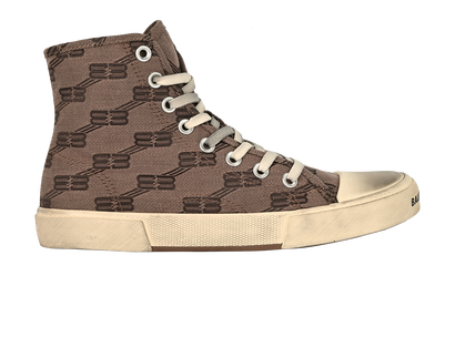 Balenciaga  Paris BB Jacquard Trainers, &pound;230, Shoes, Brown, Canvas, Front view