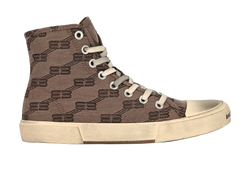 Balenciaga  Paris BB Jacquard Trainers, Canvas, Brown, UK6, B/DB, 3*