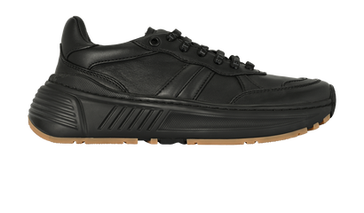 Bottega Veneta Speedster Trainers, &pound;220, Shoes, Black, Leather, Front view