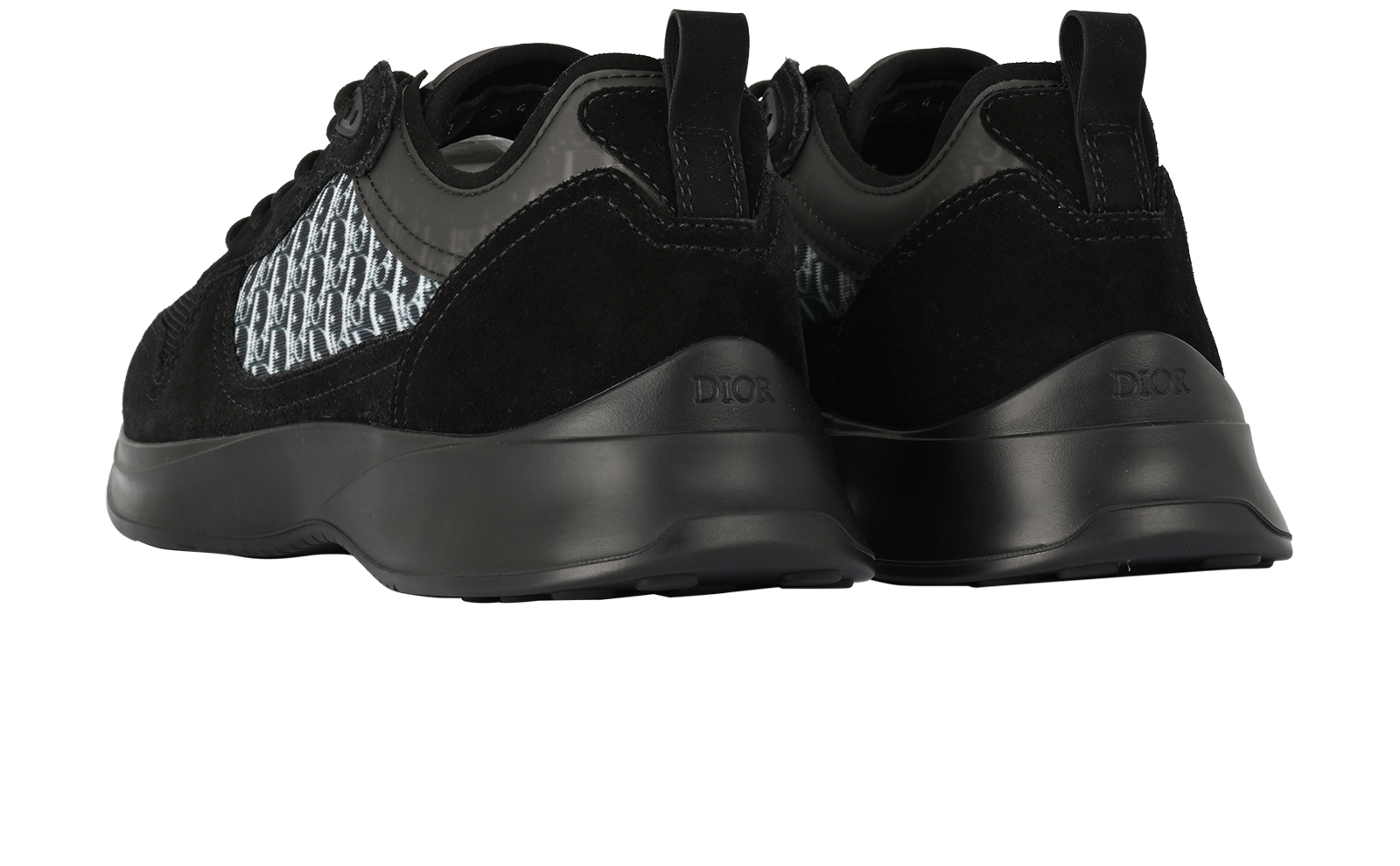 Christian Dior B25 Runner Trainers, &pound;395, Shoes, Black/Blue, Mesh/Suede, Back view