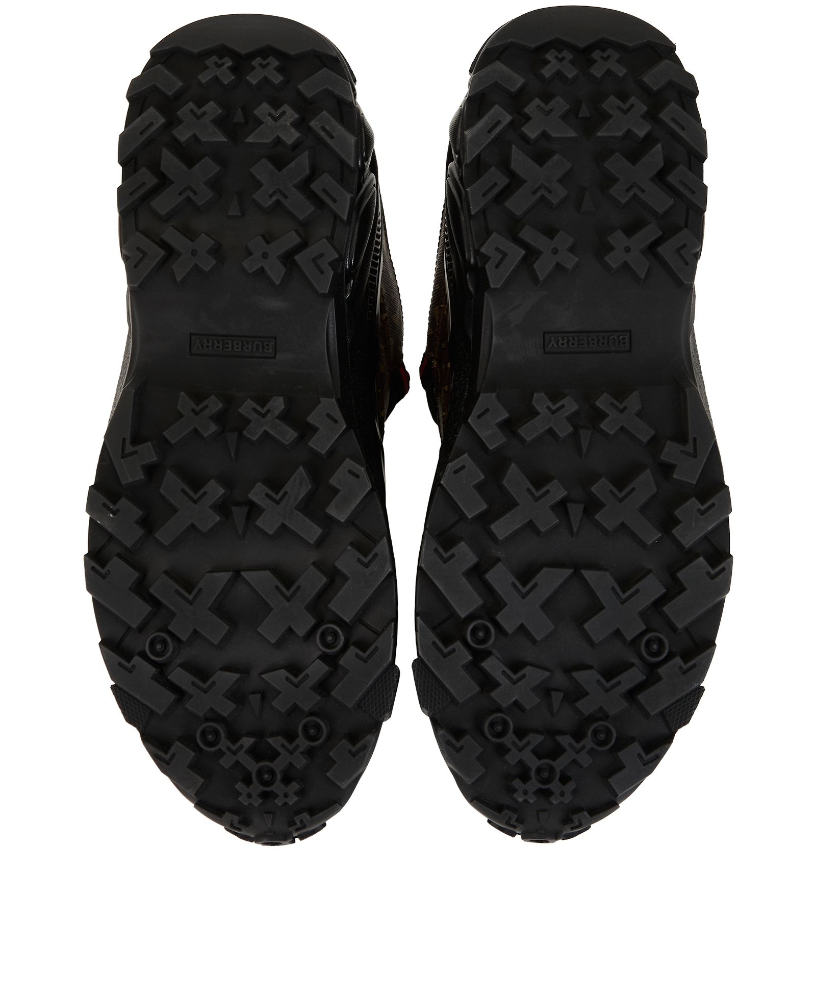 Burberry Arthur Trainers, &pound;250, Shoes, Black/Brown, Canvas/Leather, Top view