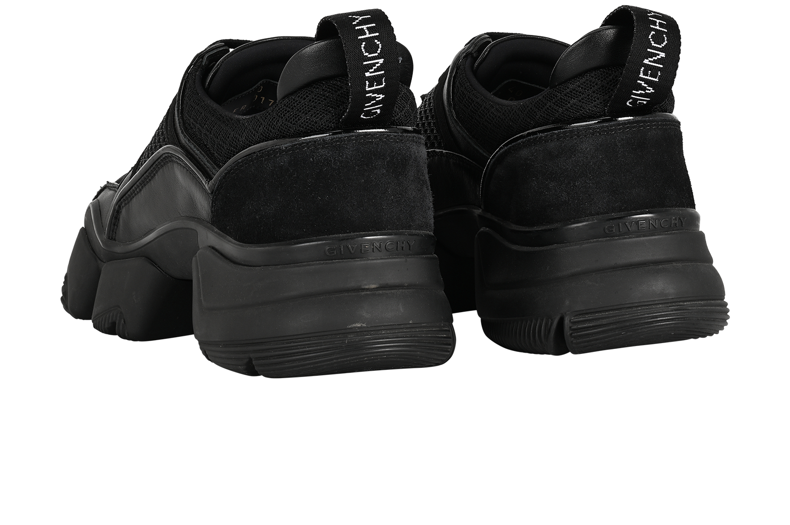 Givenchy Low Top Sneaker, &pound;220, Shoes, Black, Fabric/Leather, Back view