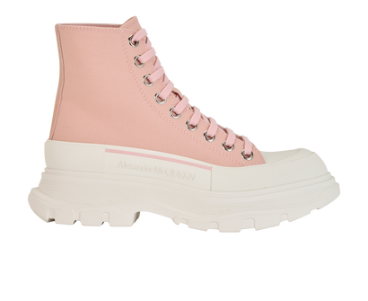 Alexander McQueen High Top Trainers, &pound;220, Shoes, Pink, Canvas, Front view