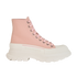 Alexander McQueen High Top Trainers, &pound;220, Shoes, Pink, Canvas, Front view