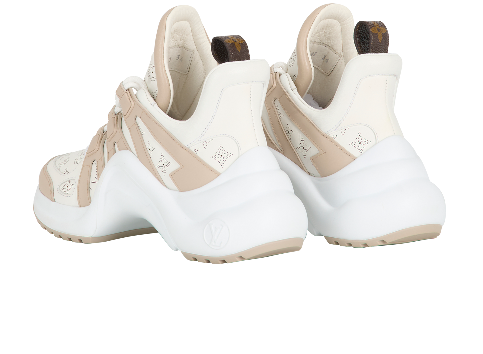 Louis Vuitton Archlight Trainers, &pound;395, Shoes, Beige, Leather, Back view