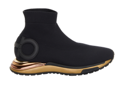 Salvatore Ferragamo Gardena Trainers, Fabric, Black, UK7, B/DB, 3*