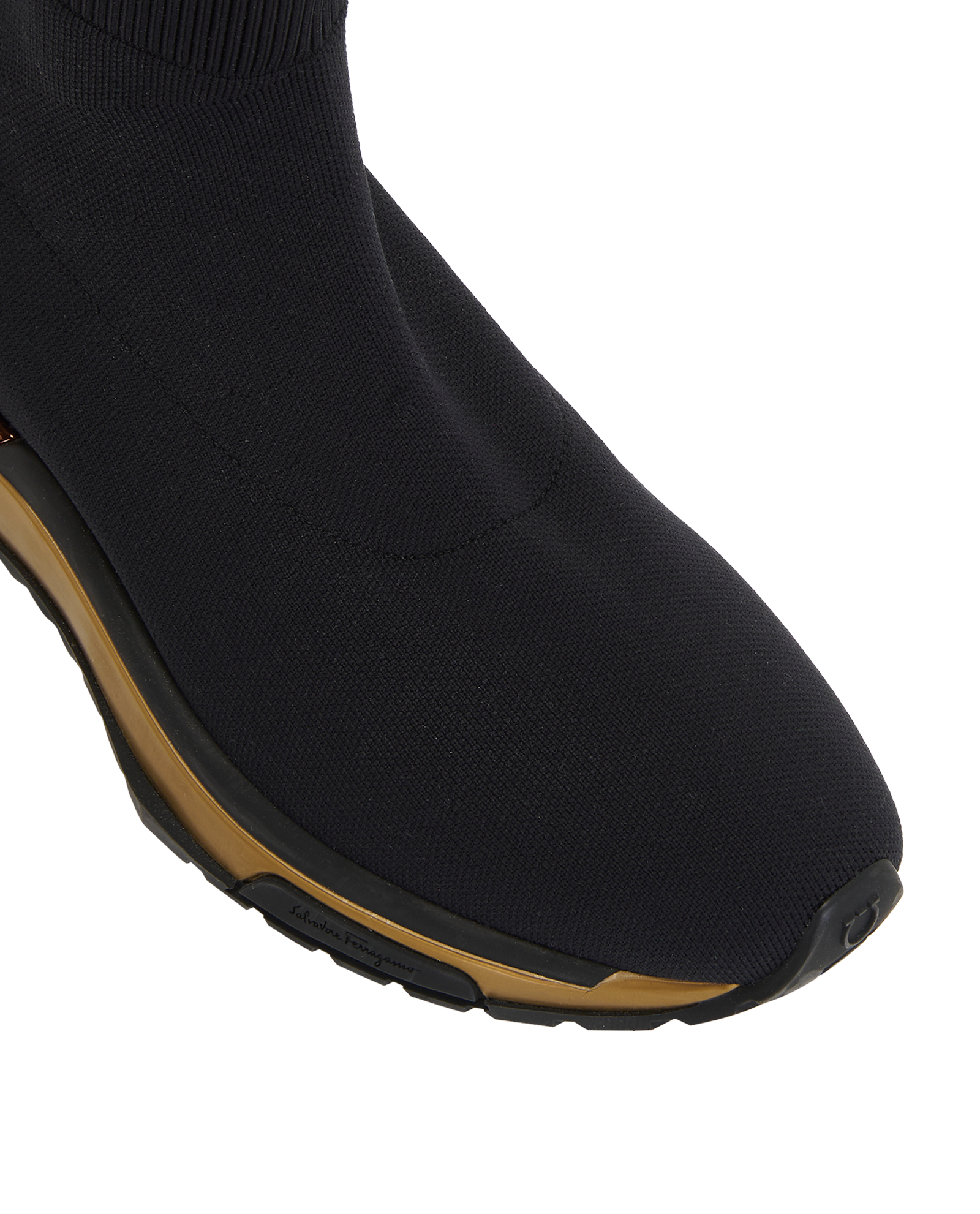 Salvatore Ferragamo Gardena Trainers, &pound;250, Shoes, Black, Fabric, Other view