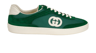 Gucci G74 Trainers, &pound;395, Shoes, Green, Suede, Front view