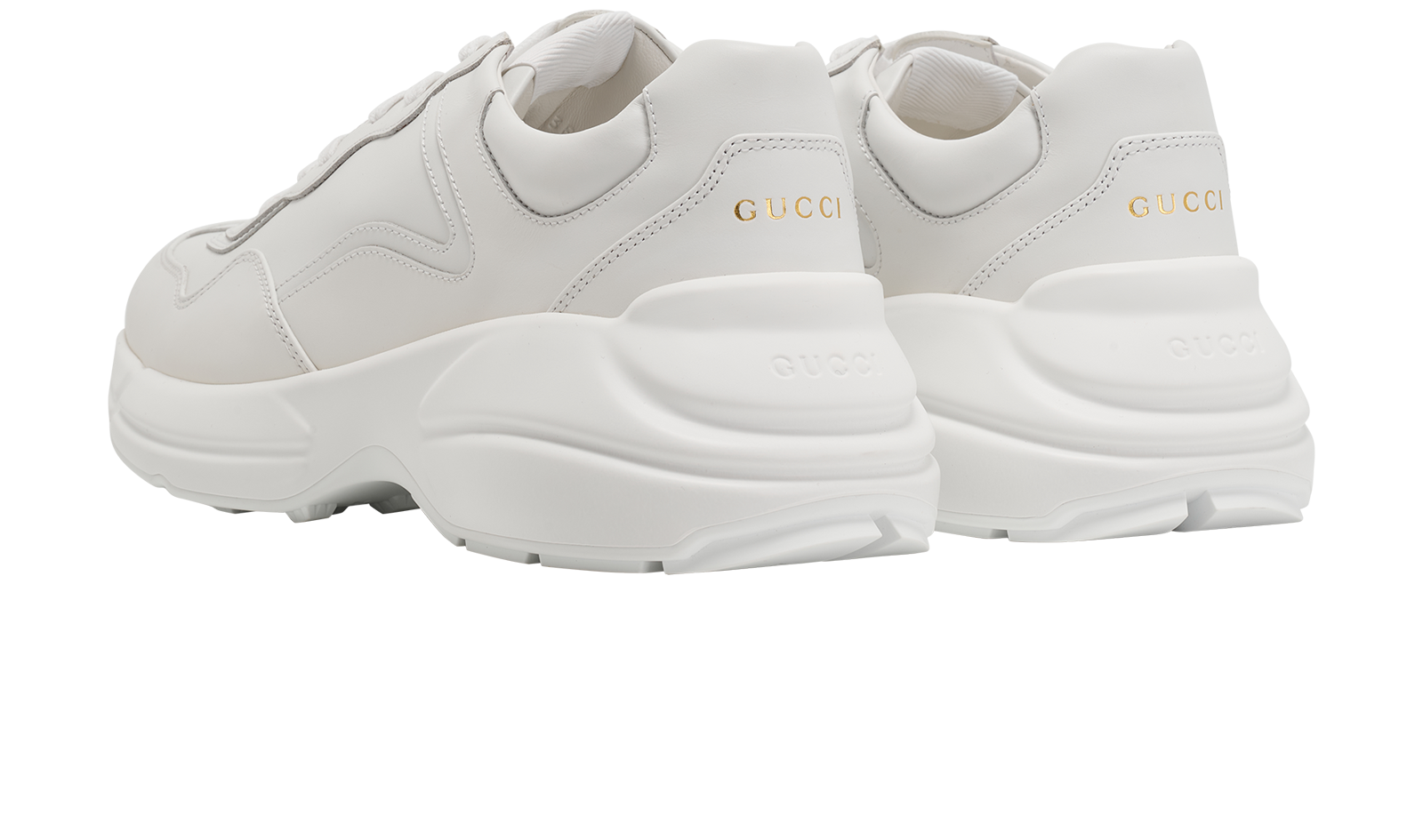 Gucci Rhyton Trainers, &pound;310, Shoes, White, Leather, Back view
