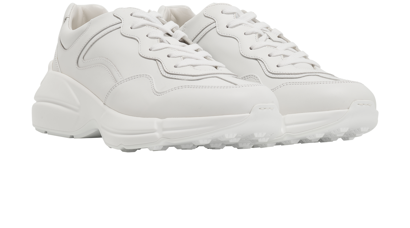 Gucci Rhyton Trainers, &pound;310, Shoes, White, Leather, Side view