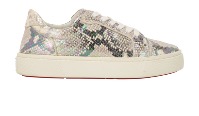 Christian Louboutin Vieirissima Trainers, &pound;320, Shoes, Purple/Silver/White, Leather, Front view
