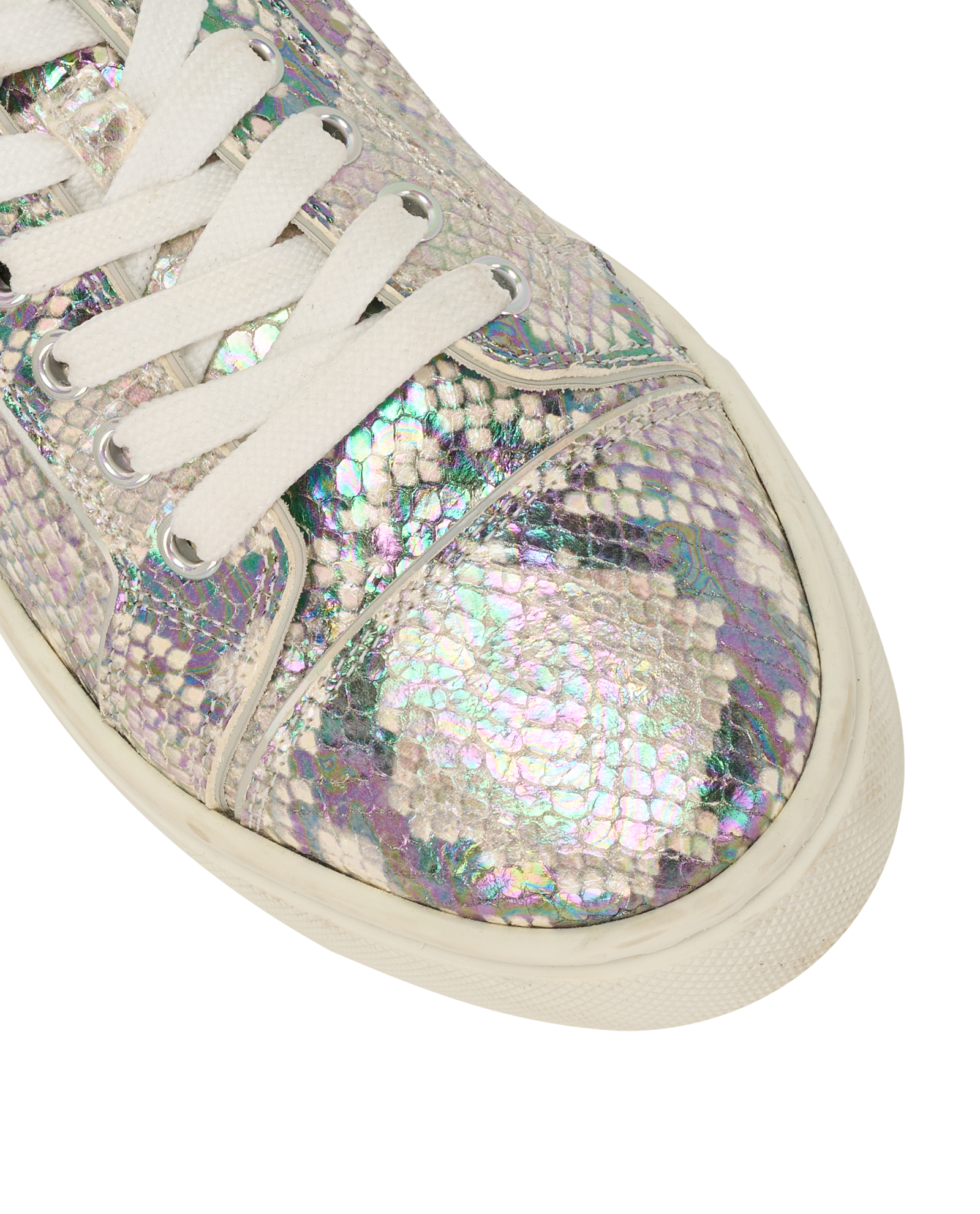 Christian Louboutin Vieirissima Trainers, &pound;320, Shoes, Purple/Silver/White, Leather, Other view