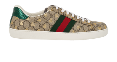 Gucci Bee Ace Trainers, &pound;350, Shoes, Brown, Leather, Front view