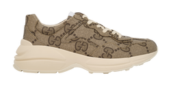 Gucci Rhyton GG Trainers, Mens, Canvas, Brown, UK13, DB/B, 3*
