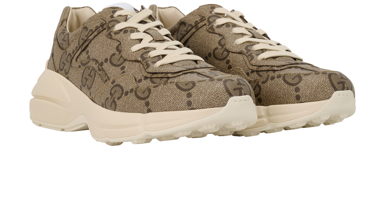 Gucci Rhyton GG Trainers, &pound;350, Shoes, Brown, Canvas, Side view