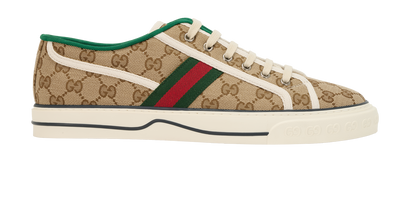 Gucci GG Tennis 1977 Trainers, &pound;295, Shoes, Beige, Canvas, Front view