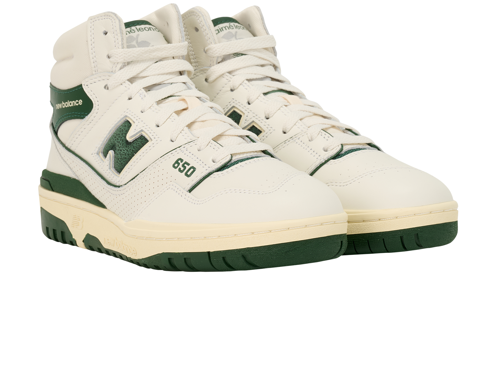 Aime Leon Dore x New Balance 650 Sneakers, &pound;80, Shoes, Green/White, Leather, Side view