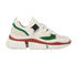 Chloe Sonnie Low Top Trainers, &pound;195, Shoes, Green/Red/White, Fabric/Suede, Front view