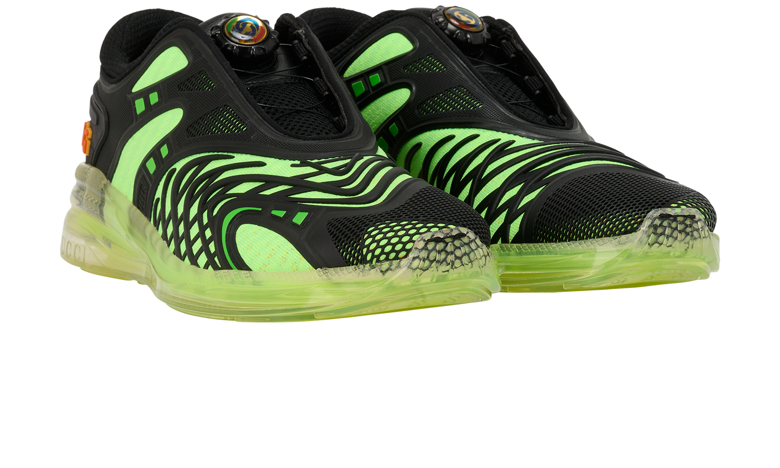 Gucci Ultrapacer R Trainers, &pound;250, Shoes, Black/Green, Rubber, Side view