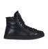 Prada Shearling Hight Top Sneakers, &pound;250, Shoes, Black, Leather, Front view