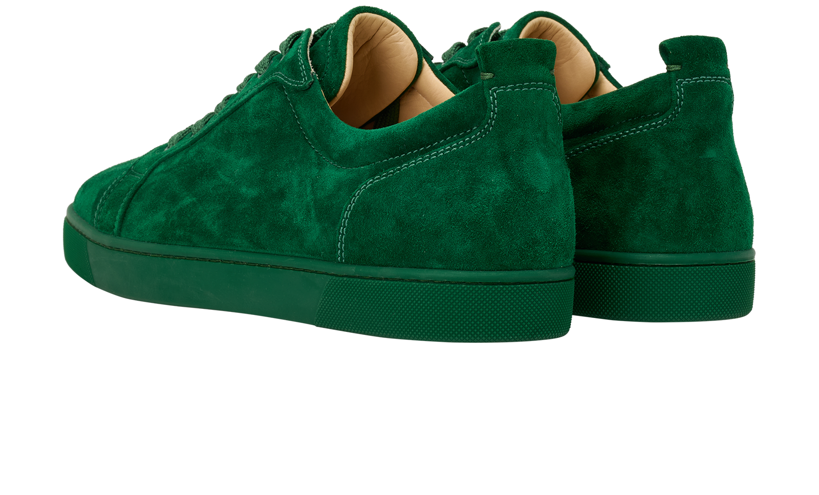 Christian Louboutin Trainers, &pound;395, Shoes, Green, Suede, Back view