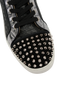 Christian Louboutin Lou Spikes Orlato Trainers, &pound;350, Shoes, Black, Leather, Other view