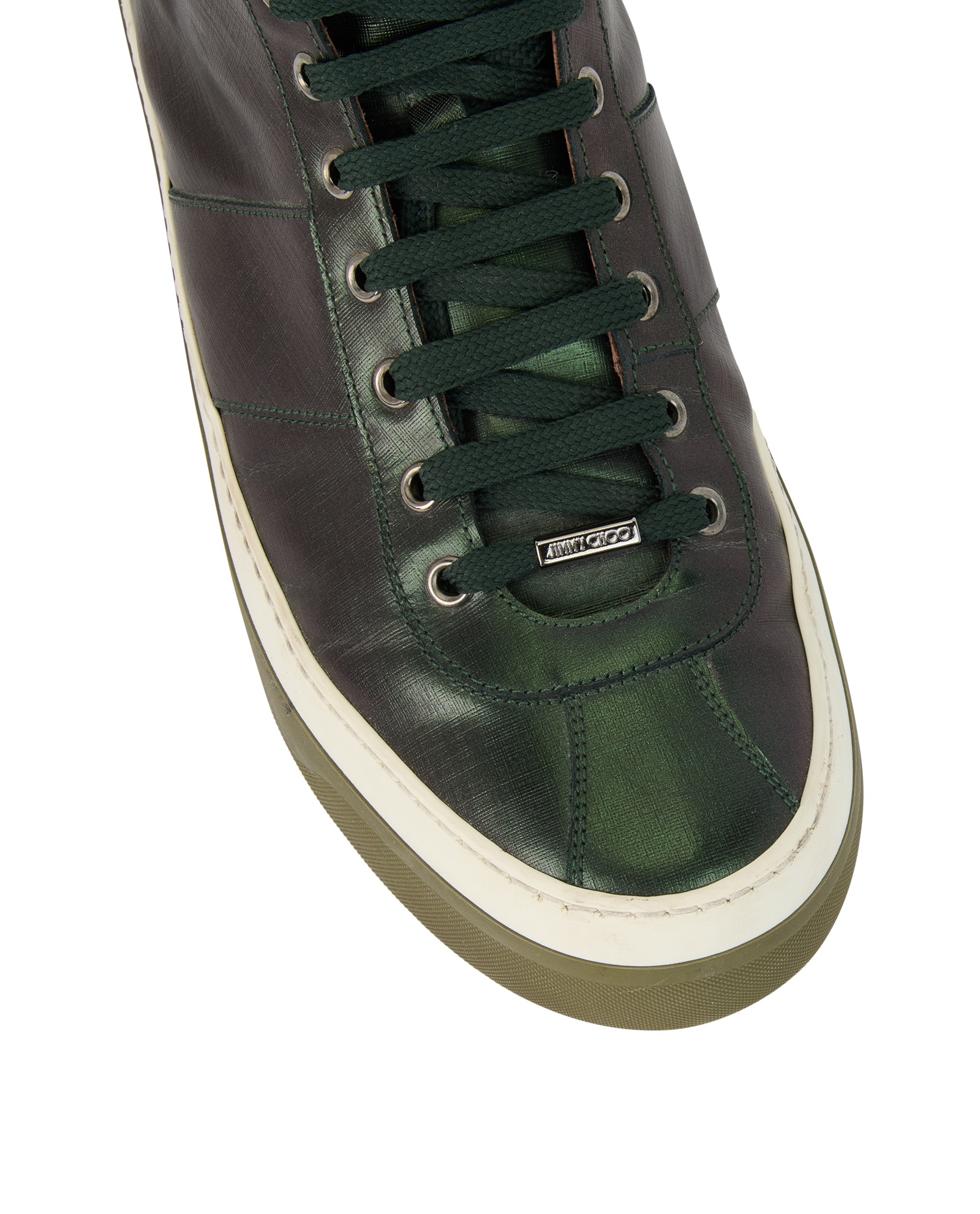 Jimmy Choo Belgravia Trainers, &pound;150, Shoes, Green, Leather, Other view