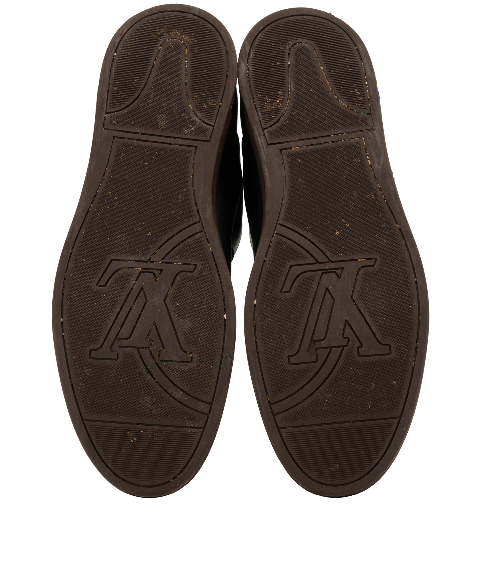 Louis Vuitton Line Up Sneakers, &pound;230, Shoes, Black/Brown, Canvas/Leather, Top view