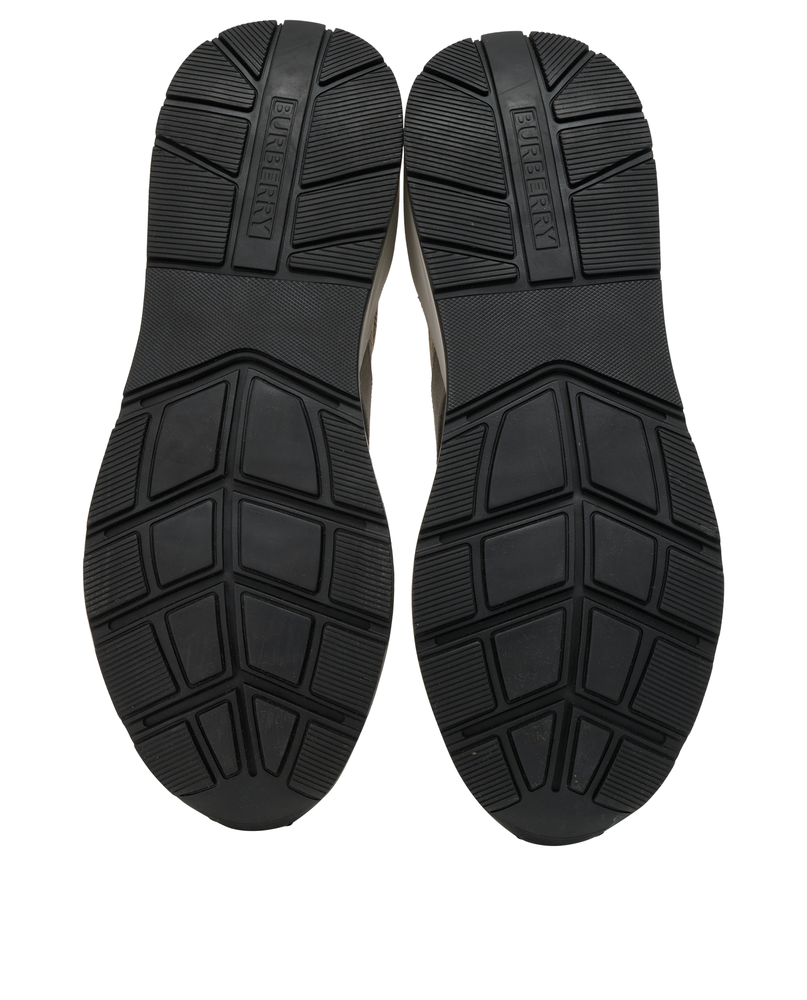 Burberry Ramsey Trainers, &pound;220, Shoes, Beige/Grey, Canvas/Leather, Top view