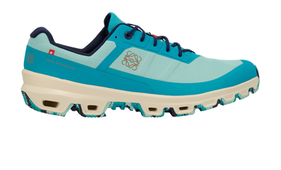 Loewe X ON Cloudventure Trainers, &pound;250, Shoes, Blue/Light Blue, Polyester Mix, Front view