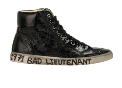 Saint Laurent Bad Lieutenant Trainers, Mens, Leather, Black, UK8, B/DB,3*