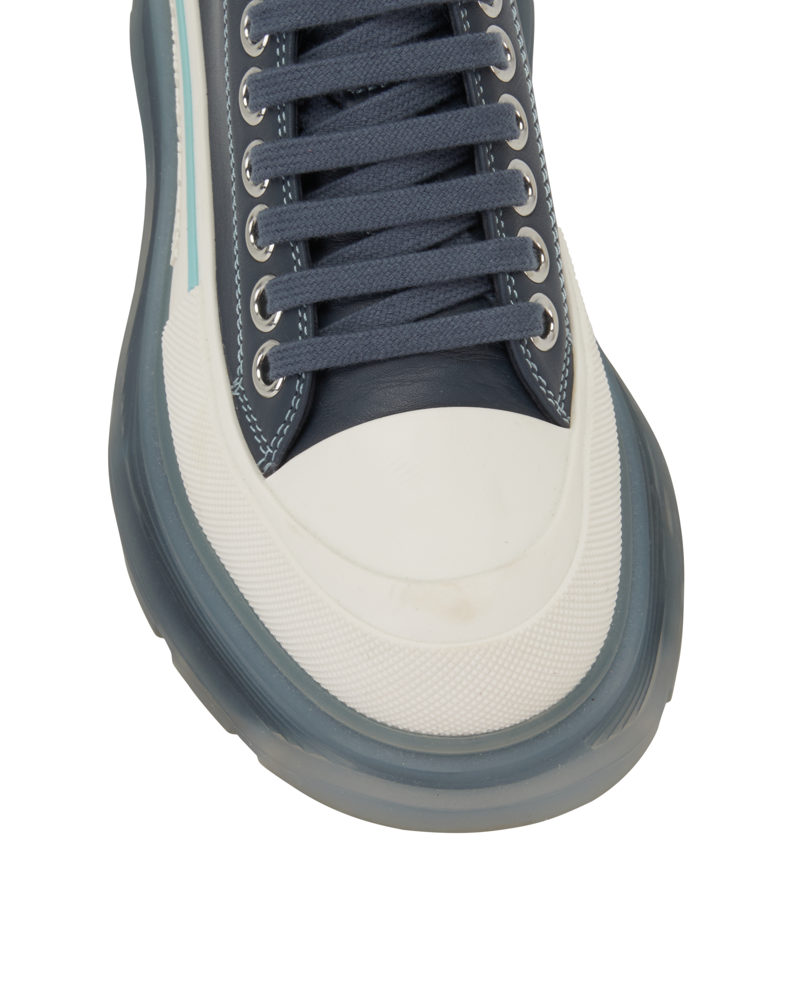 Alexander McQueen Tread Slick Low Top Trainers, &pound;195, Shoes, Blue/White, Leather, Other view