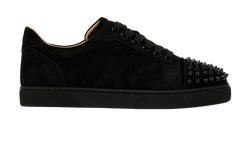 Christian Louboutin Vieira Spikes Trainers, Suede, Black, UK4.5, B/DB, 3*