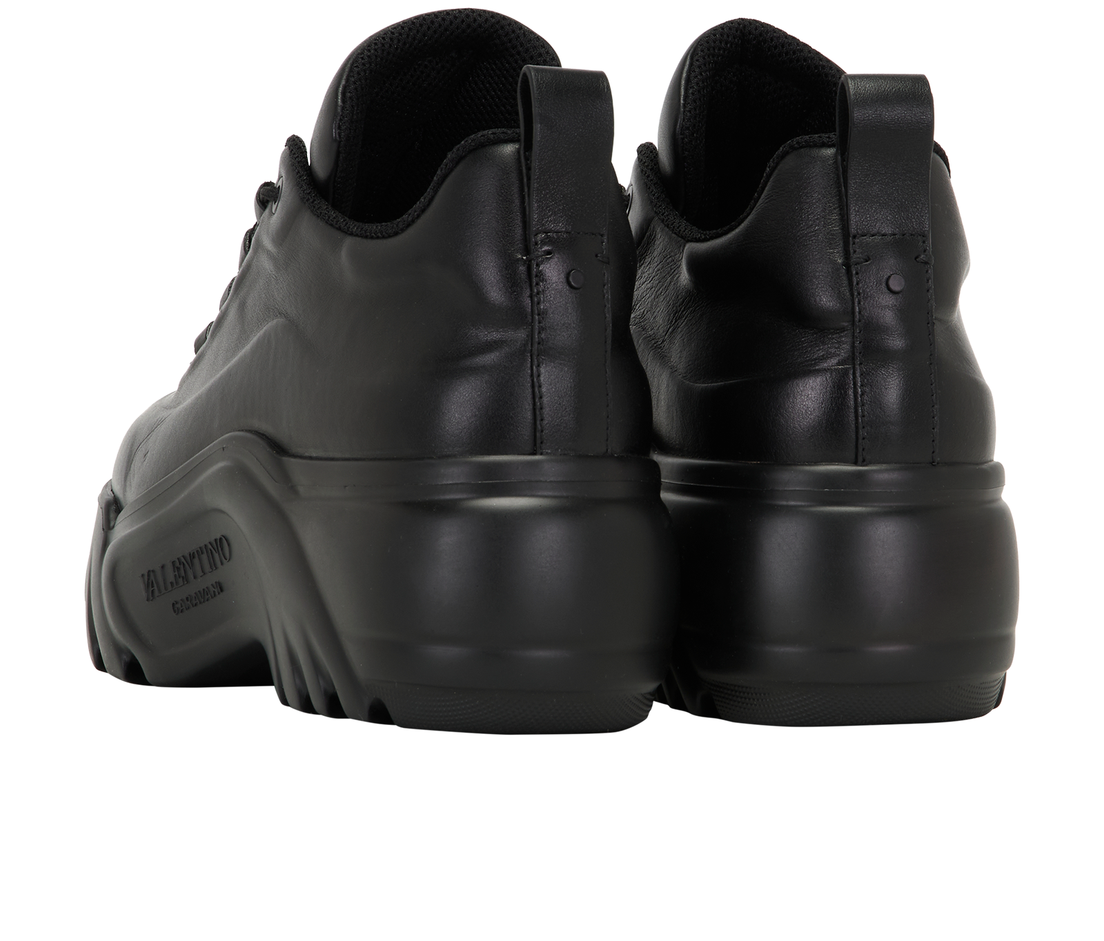 Valentino Flyover Trainers, &pound;220, Shoes, Black, Leather, Back view