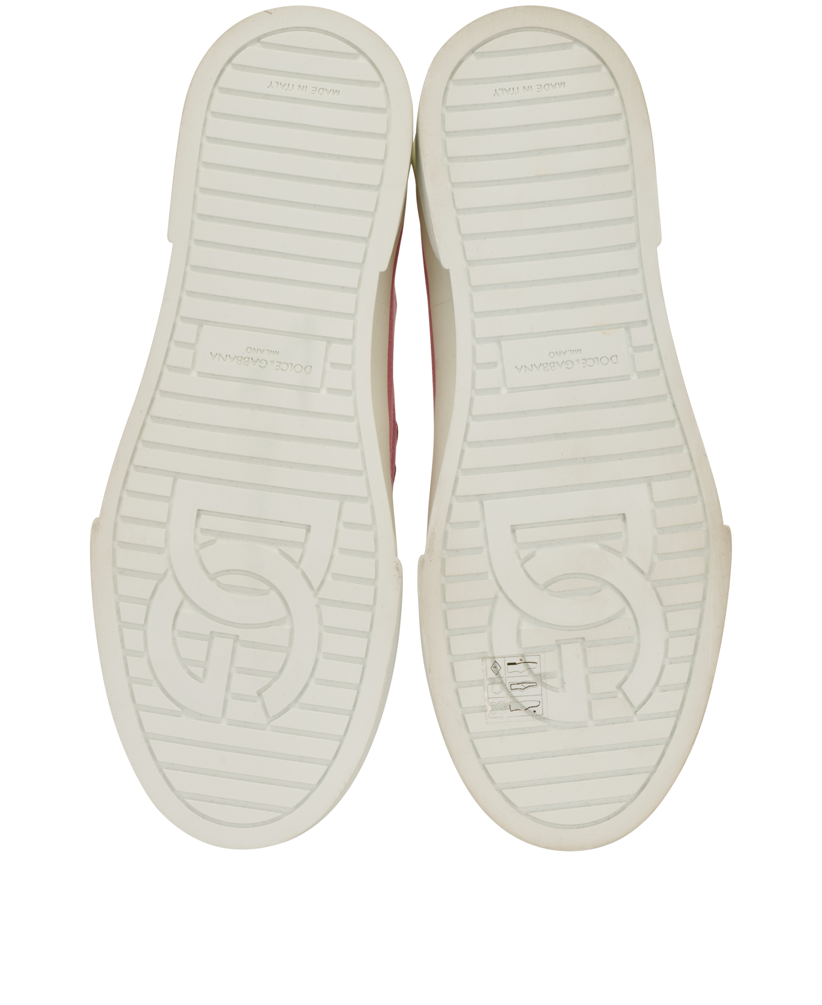 Dolce & Gabbana Portofino Trainers, &pound;150, Shoes, Pink/White, Canvas, Top view