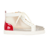 Christian Louboutin Sosoxy Spikes Sneakers, &pound;320, Shoes, White, PVC, Front view