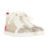 Christian Louboutin Sosoxy Spikes Sneakers, &pound;320, Shoes, White, PVC, Side view