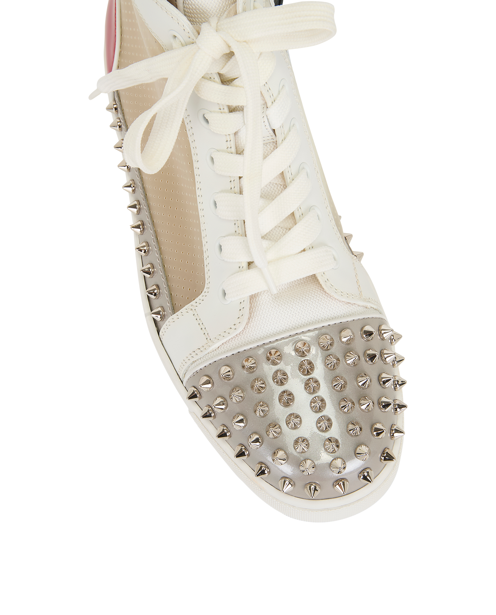 Christian Louboutin Sosoxy Spikes Sneakers, &pound;320, Shoes, White, PVC, Other view