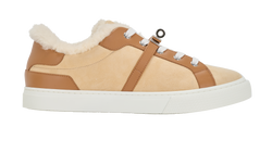 Hermes Day Trainers, Suede/Shearling, Beige/Tan, UK7, 3*