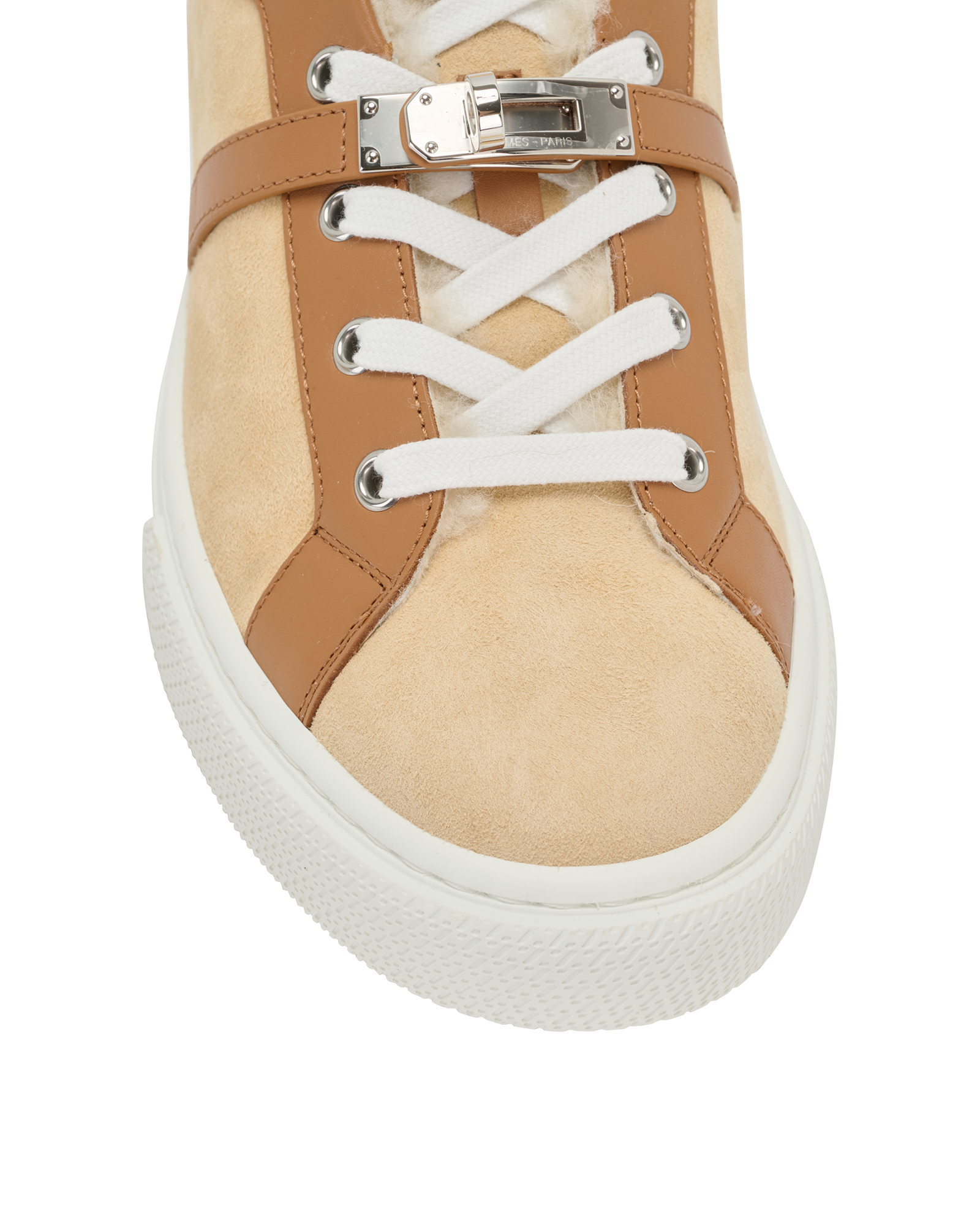 Hermes Day Trainers, &pound;795, Shoes, Beige/Tan, Shearling/Suede, Other view